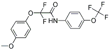 2,2-DIFLUORO-2-(4-METHOXYPHENOXY)-N-[4-(TRIFLUOROMETHOXY)PHENYL]ACETAMIDE Struktur