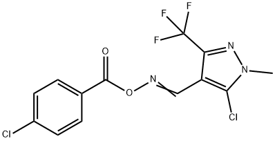 5-CHLORO-4-(([(4-CHLOROBENZOYL)OXY]IMINO)METHYL)-1-METHYL-3-(TRIFLUOROMETHYL)-1H-PYRAZOLE Struktur