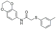 N-(2,3-DIHYDRO-1,4-BENZODIOXIN-6-YL)-2-[(3-METHYLPHENYL)SULFANYL]ACETAMIDE Struktur