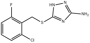 3-[(2-CHLORO-6-FLUOROBENZYL)SULFANYL]-1H-1,2,4-TRIAZOL-5-AMINE Struktur