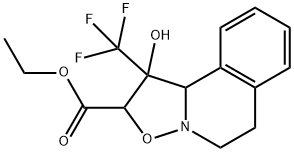 ETHYL 1-HYDROXY-1-(TRIFLUOROMETHYL)-1,5,6,10B-TETRAHYDRO-2H-ISOXAZOLO[3,2-A]ISOQUINOLINE-2-CARBOXYLATE Struktur