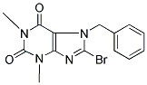 7-BENZYL-8-BROMO-1,3-DIMETHYL-2,3,6,7-TETRAHYDRO-1H-PURINE-2,6-DIONE Struktur