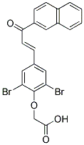 2-(2,6-DIBROMO-4-[3-(2-NAPHTHYL)-3-OXOPROP-1-ENYL]PHENOXY)ACETIC ACID Struktur