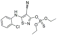 5-(2-CHLOROANILINO)-3-[(DIETHOXYPHOSPHOROTHIOYL)OXY]ISOTHIAZOLE-4-CARBONITRILE Struktur