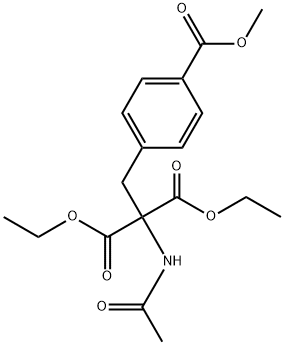 DIETHYL 2-(ACETYLAMINO)-2-[4-(METHOXYCARBONYL)BENZYL]MALONATE Struktur