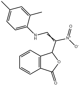 3-[2-(2,4-DIMETHYLANILINO)-1-NITROVINYL]-2-BENZOFURAN-1(3H)-ONE Struktur