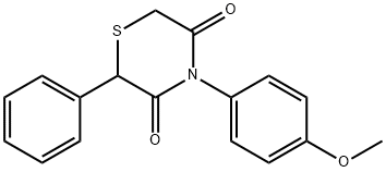 4-(4-METHOXYPHENYL)-2-PHENYL-3,5-THIOMORPHOLINEDIONE Struktur