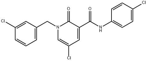 5-CHLORO-1-(3-CHLOROBENZYL)-N-(4-CHLOROPHENYL)-2-OXO-1,2-DIHYDRO-3-PYRIDINECARBOXAMIDE Struktur