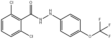 2,6-DICHLORO-N'-[4-(TRIFLUOROMETHOXY)PHENYL]BENZENECARBOHYDRAZIDE Struktur