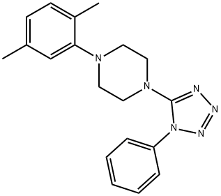 1-(2,5-DIMETHYLPHENYL)-4-(1-PHENYL-1H-1,2,3,4-TETRAAZOL-5-YL)PIPERAZINE Struktur