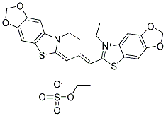 3-ETHYL-2-(3-(3-ETHYL-5,6-METHYLENEDIOXY-2-BENZOTHIAZOLINYLIDENE)-1-PROPENYL-5,6-METHYLENEDIOXY) BENZOTHIAZOLIUM ETHYL SULFATE Struktur