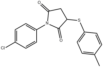 1-(4-CHLOROPHENYL)-3-[(4-METHYLPHENYL)SULFANYL]DIHYDRO-1H-PYRROLE-2,5-DIONE Struktur