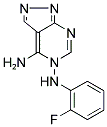 N-(4-AMINO-5H-PYRAZOLO[3,4-D]PYRIMIDIN-5-YL)-N-(2-FLUOROPHENYL)AMINE Struktur