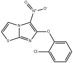 2-CHLOROPHENYL 5-NITROIMIDAZO[2,1-B][1,3]THIAZOL-6-YL ETHER Struktur