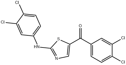 [2-(3,4-DICHLOROANILINO)-1,3-THIAZOL-5-YL](3,4-DICHLOROPHENYL)METHANONE Struktur