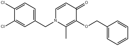 3-(BENZYLOXY)-1-(3,4-DICHLOROBENZYL)-2-METHYL-4(1H)-PYRIDINONE Struktur