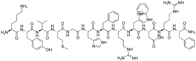 LYS-TYR-VAL-MET-GLY-HIS-PHE-ARG-TRP-ASP-ARG-PHE-NH2 Struktur