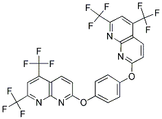 5,7-BIS(TRIFLUOROMETHYL)[1,8]NAPHTHYRIDIN-2-YL 4-([5,7-BIS(TRIFLUOROMETHYL)[1,8]NAPHTHYRIDIN-2-YL]OXY)PHENYL ETHER Struktur