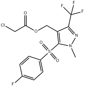 [5-[(4-FLUOROPHENYL)SULFONYL]-1-METHYL-3-(TRIFLUOROMETHYL)-1H-PYRAZOL-4-YL]METHYL 2-CHLOROACETATE Struktur