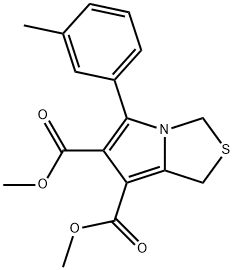 DIMETHYL 5-(3-METHYLPHENYL)-1H-PYRROLO[1,2-C][1,3]THIAZOLE-6,7-DICARBOXYLATE Struktur