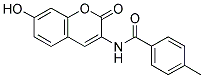 N-(7-HYDROXY-2-OXO-2H-CHROMEN-3-YL)-4-METHYLBENZENECARBOXAMIDE Struktur