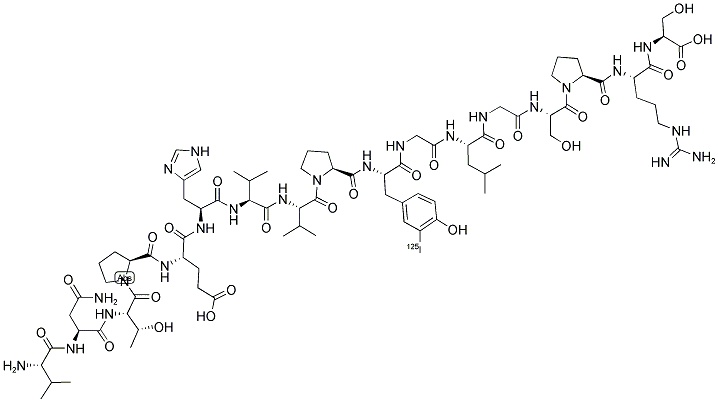 ([125I]-TYR)-BIG ENDOTHELIN-1 FRAGMENT (22-38) (HUMAN) Struktur