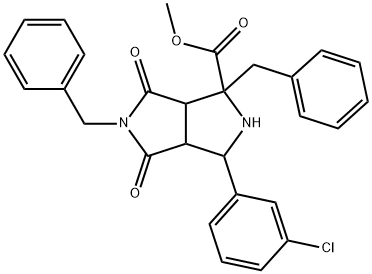 METHYL 1,5-DIBENZYL-3-(3-CHLOROPHENYL)-4,6-DIOXOOCTAHYDROPYRROLO[3,4-C]PYRROLE-1-CARBOXYLATE Struktur