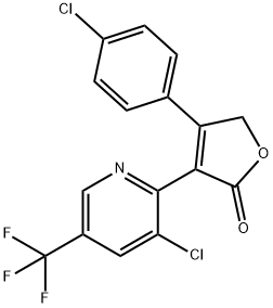 4-(4-CHLOROPHENYL)-3-[3-CHLORO-5-(TRIFLUOROMETHYL)-2-PYRIDINYL]-2(5H)-FURANONE Struktur