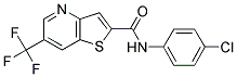 N-(4-CHLOROPHENYL)-6-(TRIFLUOROMETHYL)THIENO[3,2-B]PYRIDINE-2-CARBOXAMIDE Struktur