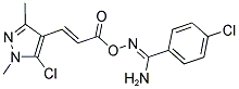 O1-[3-(5-CHLORO-1,3-DIMETHYL-1H-PYRAZOL-4-YL)ACRYLOYL]-4-CHLOROBENZENE-1-CARBOHYDROXIMAMIDE Struktur