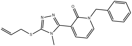 3-[5-(ALLYLSULFANYL)-4-METHYL-4H-1,2,4-TRIAZOL-3-YL]-1-BENZYL-2(1H)-PYRIDINONE Struktur