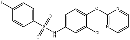 N-[3-CHLORO-4-(2-PYRIMIDINYLOXY)PHENYL]-4-FLUOROBENZENESULFONAMIDE Struktur