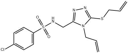 N-([4-ALLYL-5-(ALLYLSULFANYL)-4H-1,2,4-TRIAZOL-3-YL]METHYL)-4-CHLOROBENZENESULFONAMIDE Struktur