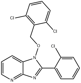 2-(2-CHLOROPHENYL)-1-[(2,6-DICHLOROBENZYL)OXY]-1H-IMIDAZO[4,5-B]PYRIDINE Struktur