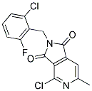 4-CHLORO-2-(2-CHLORO-6-FLUOROBENZYL)-6-METHYL-2,3-DIHYDRO-1H-PYRROLO[3,4-C]PYRIDINE-1,3-DIONE Struktur