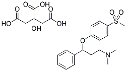 N,N-DIMETHYL-3-[[4-(METHYLSULPHONYL)PHENYL]OXY]-3-PHENYLPROPYLAMINE, CITRATE Struktur