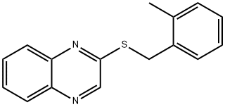 2-METHYLBENZYL 2-QUINOXALINYL SULFIDE Struktur