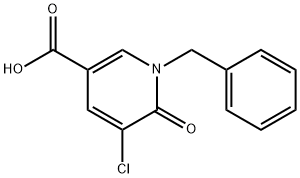 1-BENZYL-5-CHLORO-6-OXO-1,6-DIHYDRO-3-PYRIDINECARBOXYLIC ACID Struktur