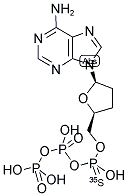 DIDEOXYADENOSINE 5'-(ALPHA-THIO)TRIPHOSPHATE, [35S]- Struktur