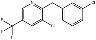 3-CHLORO-2-(3-CHLOROBENZYL)-5-(TRIFLUOROMETHYL)PYRIDINE Struktur