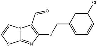 6-[(3-CHLOROBENZYL)SULFANYL]IMIDAZO[2,1-B][1,3]THIAZOLE-5-CARBALDEHYDE Struktur