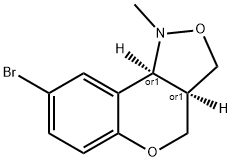 8-BROMO-1-METHYL-1,3A,4,9B-TETRAHYDRO-3H-CHROMENO[4,3-C]ISOXAZOLE Struktur