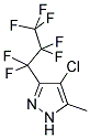 4-CHLORO-3-(HEPTAFLUORO-1-PROPYL)-5-(METHYL)PYRAZOLE Struktur