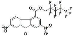 2,2,3,3,4,4,5,5,5-NONAFLUOROPENTYL 2,7-DINITRO-9-OXO-9H-FLUORENE-4-CARBOXYLATE Struktur