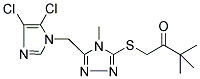 1-((5-[(4,5-DICHLORO-1H-IMIDAZOL-1-YL)METHYL]-4-METHYL-4H-1,2,4-TRIAZOL-3-YL)THIO)-3,3-DIMETHYLBUTAN-2-ONE Struktur