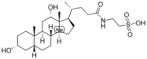 2-([3-ALPHA,12-ALPHA-DIHYDROXY-24-OXO-5-BETA-CHOLAN-24-YL]AMINO)ETHANESULFONIC ACID Struktur