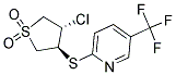 3-CHLORO-4-([5-(TRIFLUOROMETHYL)-2-PYRIDYL]THIO)TETRAHYDRO-1H-1LAMBDA6-THIOPHENE-1,1-DIONE Struktur