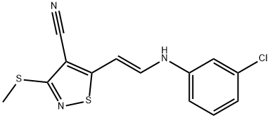 5-[2-(3-CHLOROANILINO)VINYL]-3-(METHYLSULFANYL)-4-ISOTHIAZOLECARBONITRILE Struktur