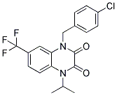 4-(4-CHLOROBENZYL)-1-ISOPROPYL-6-(TRIFLUOROMETHYL)-2,3(1H,4H)-QUINOXALINEDIONE Struktur