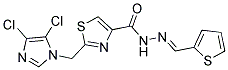 N'4-(2-THIENYLMETHYLIDENE)-2-[(4,5-DICHLORO-1H-IMIDAZOL-1-YL)METHYL]-1,3-THIAZOLE-4-CARBOHYDRAZIDE Struktur